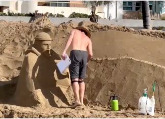 LA FORZA DEI GIOVANI È IL TEMA DEL PRESEPE DI SABBIA DI LAS CANTERAS