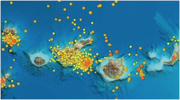 LE ISOLE CANARIE REGISTRANO 3.241 TERREMOTI NEL 2022 LE ISOLE CANARIE REGISTRANO 3.241 TERREMOTI NEL 2022